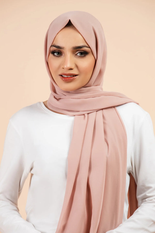 Premium Georgette - Dusty Pink